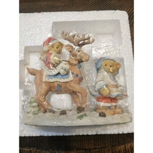 Cherished Teddies Sven And Liv Figurine Unisex OS Multicolor 1997 Vintage Boxed